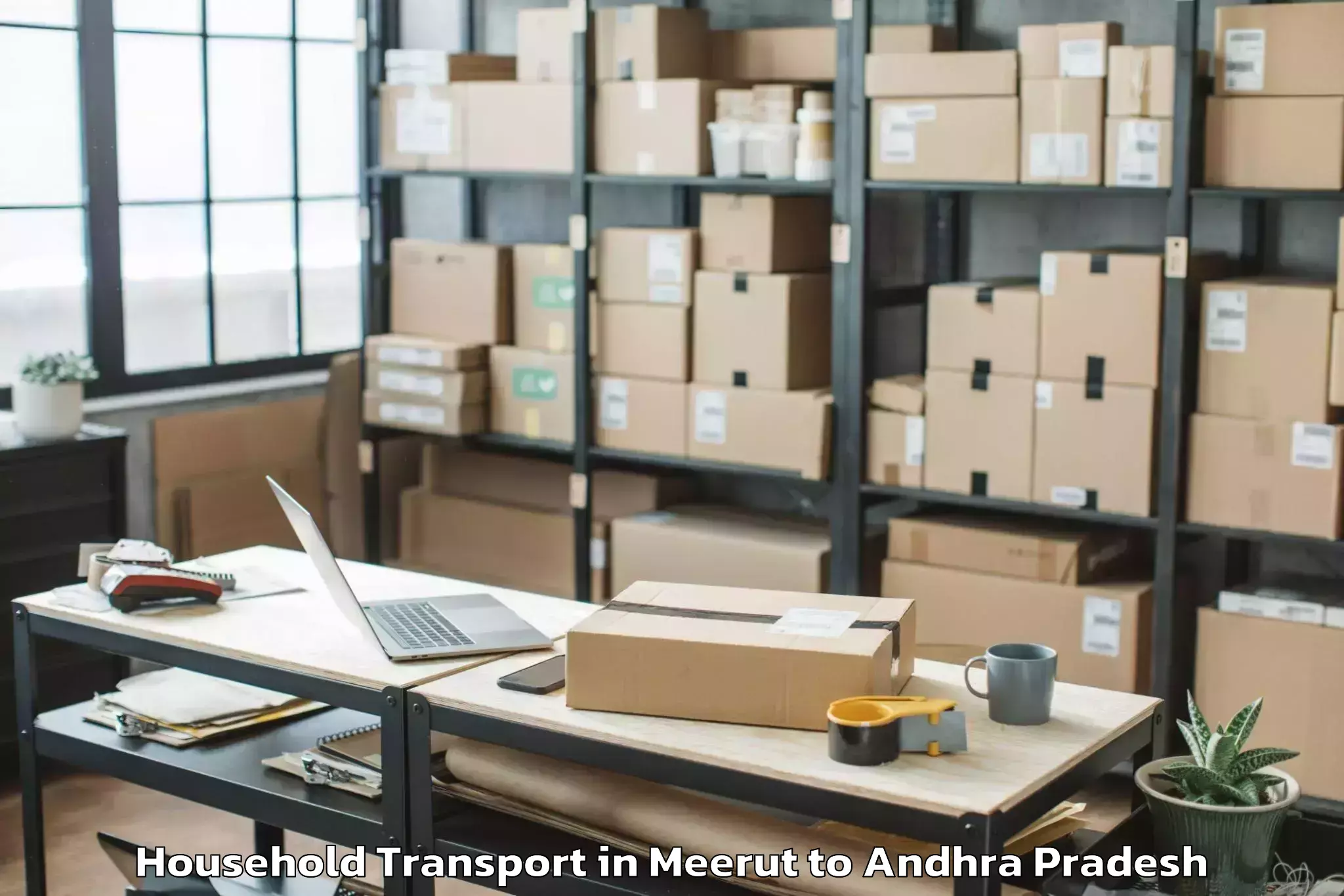 Book Meerut to Bhogapuram Household Transport